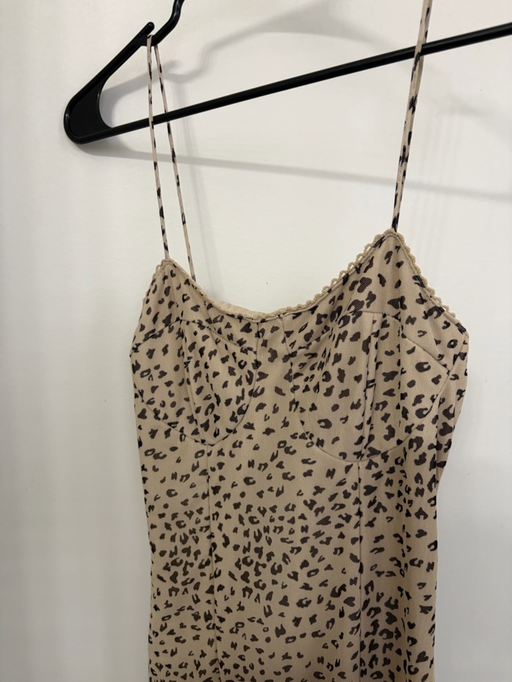 Streetwear Society Beige Leopard Slip Mini Dress - Picture 2 of 5
